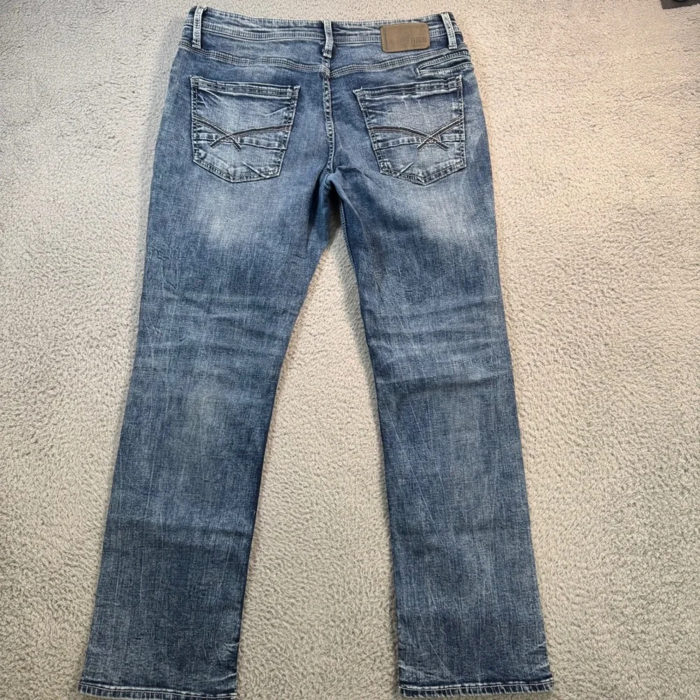 BKE Jake Straight Leg Mens Medium Wash Blue Denim Jeans 34x29 Comfort Stretch